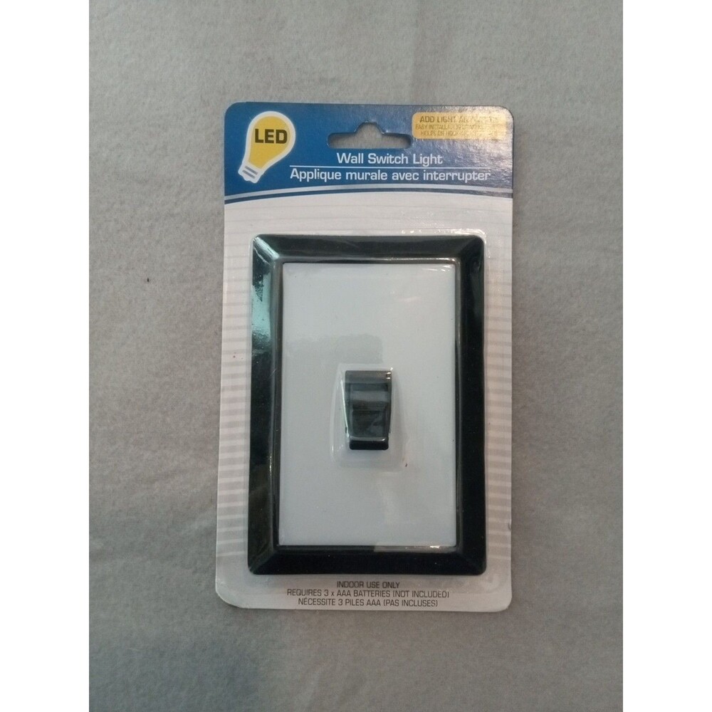 Light (LED) Wall Switch for Closet Bedroom Garage Hall ~ black